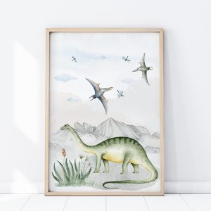 Plakat dinozaury