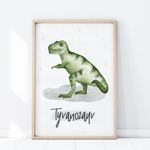 Plakat Tyranozaur - do pokoju dziecka | myMODULO.pl
