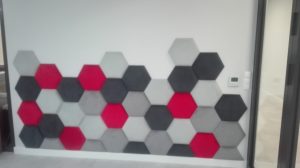 Heksagon panel tapicerowany