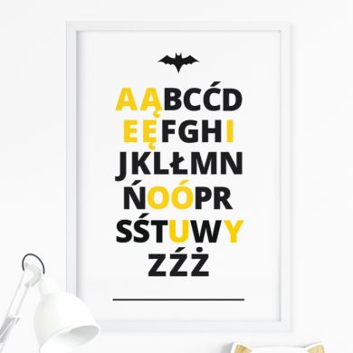 Plakat Superbbohater Alfabet - dla dziecka | myMODULO.pl