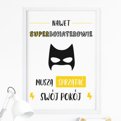 Plakat Superbbohater - dekoracja dla dziecka | myMODULO.pl
