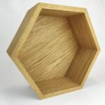 półka drewniana heksagon