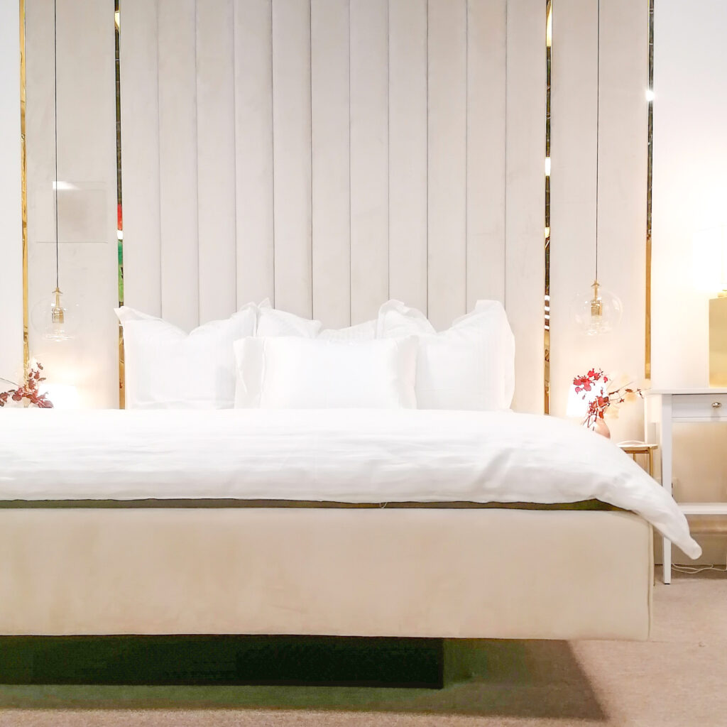 łóżko tapicerowane lewitujące