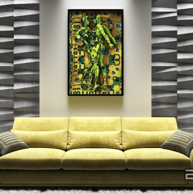 panele ścienne 3D gips ceramiczny