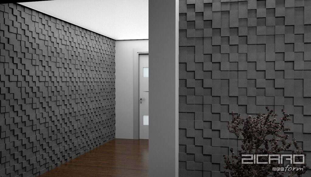 panele ścienne 3D gips ceramiczny